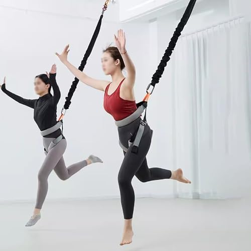 2 Bungee Dance Resistance Belt Rope,for Yoga Fitness, Aerial Dance, and Home Suspension Training Kit with Accessories