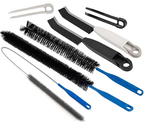 Dryer Lint Trap Cleaning Brush Set Dryer Vent Cleaner Kit with Refrigerator Condenser Coil Brush 2 Gap Brushes and 2 Pliers for Home