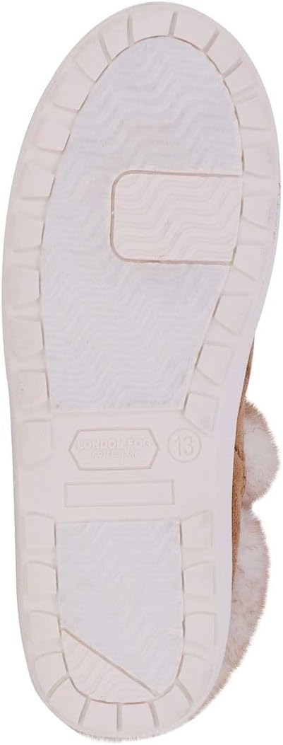 LONDON FOG Girls Elia Street Cold Weather Snow Boots Faux Fur Zip Up Warm Lined Snow Boots For Girls