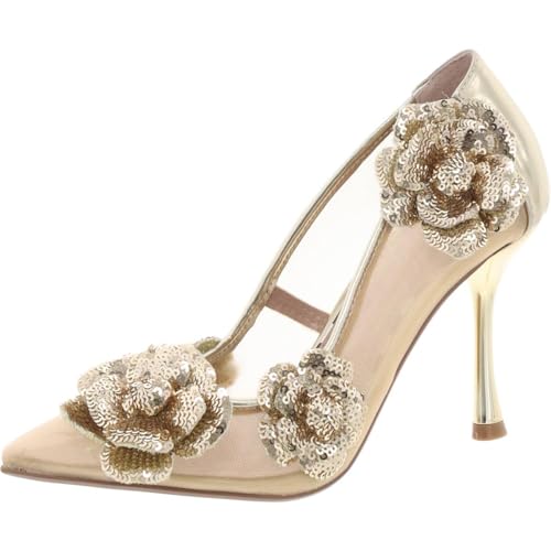 Betsey Johnson Women's Rossa Pump, Gold, 8.5