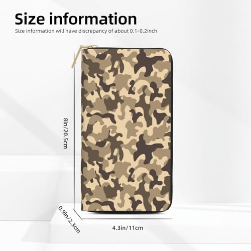 Leather Thin Slim Wallets for Women Men - Fashion Black White Camouflage Print Card Wallet Holder with Zipper2