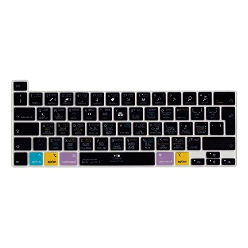 MiNGFi Logic Pro X Raccourcis Silicone Clavier Coque de Protection / Couverture pour MacBook Pro 16' M1 (2019+) Modèle A2141 MacBook Pro 13' (2020+) Modèle A2338 A2289 A2251 EU/ISO Clavier