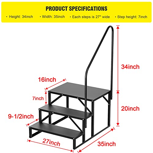 2 Step Stairs 5Th Wheel Stair Hot Tub Steps Outdoor Rv Step Ladder Support Economy Stair Riser Quick Eases Boarding And Exitingfor Rvs And Travel Camper Trailers Non Slip Assist Handrail #TOP1