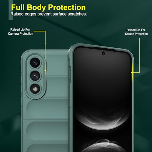 Image of Amazon Brand-Solimo Mobile Cover for OnePlus Nord 5 5G | Full Camera Protection | Liquid Silicon Case | Flexible Bumper Case for OnePlus Nord 5 5G (Green)