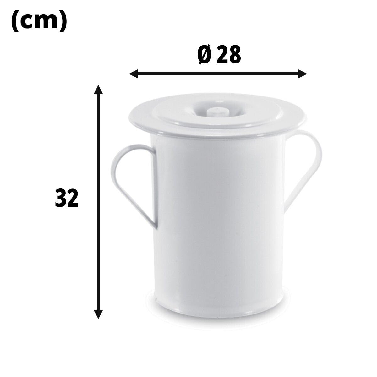Vasone Comodo Diametro 28X32H Cm Con Coperchio Articolo Sanitario