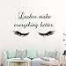 Produktbild Wandtattoo Kinderzimmer Lange Wimpern Wimpern machen alles besser Wimpern Design Poster