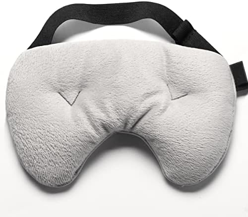 Weighted Eye Mask for Migraine Relief, Soft Cold Compress Sleeping Mask for Men Women, Stress Relief Cold Eye Masks for Dark Circles and Puffiness, Sleep Eye Mask with Glass Beads
