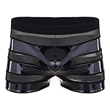 Herren sexy Dessous Boxershorts Unterwäsche Retroshorts Slips in Streifen Look, aus weichem und gutem elastischem Stoff.