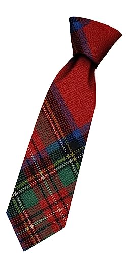 Cravate en laine garçon tartan Stewart Royal pour mariages et fêtes de famille