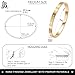 LaBling Gold Bracelets for Women | Friendship Love Bangle Bracelets Cubic Zirconia 18K Gold Plated Stainless Steel | Jewelry Gift - Cz Minus - 7