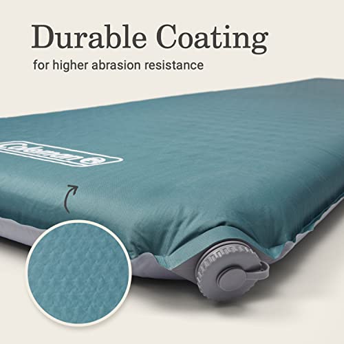 Image of Coleman Silver Springs Self-Inflating Sleeping Pad, Comfortable Camp Pad with Insulating Foam & Durable PVC Coating, Lightweight Sleeping Mat Inflates in Minutes