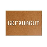 bundeswehr vw t6 Gefahrgut Schablone Stencil Ölkarton Bundeswehr Militär US Army Kraftstoff passend für VW Typ 181 DKW Munga für Lackierung (2,5x18cm) - Ölkarton Lackierschablone #15175