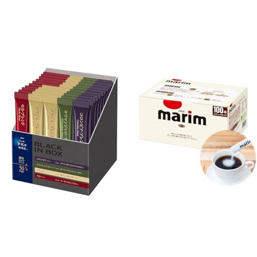 【セット買い】AGF(エージーエフ) ちょっと贅沢な珈琲店 ブラックインボックス スティックブラック 産地アソート 【 プチギフト 】【 スティックコーヒー 詰め合わせ 】【ブラジル・ブレンド、モカ・ブレンド各15本、コロンビア・ブレンド、キリマンジャロ・