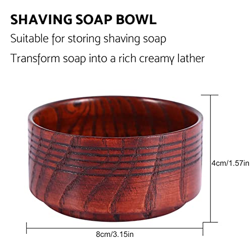 Wooden Shaving Soap Bowl Cup Mug Tool Natural For Man Shaver Cleansing Foam Round #TOP4