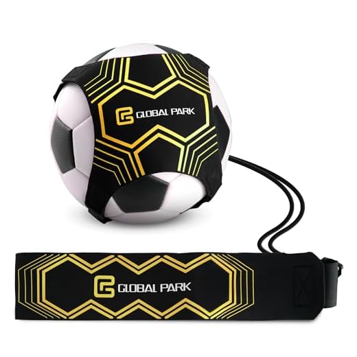 Global Park Fußball/Volleyball/Rugby Kick Throw Trainer Solo Praxis Training Aid Control Fähigkeiten Verstellbar (schwarz)