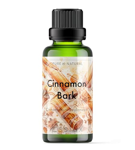 Image of Esslux Cinnamon Bark Essential Oil for Diffuser | 100% Natural Cinnamon Bark Oil for Skin & Aromatherapy | Perfect for Bath Bombs, Candles, Soap Making & DIY Projects, 120ML