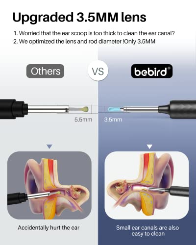 Ear Wax Removal, Bebird Ear Wax Removal Tool,1080P Wireless Ear Cleaner Camera With 6 Led Lights, 3 Mega Pixels Ear Wax Removal Kit With 6 Ear Pick For Iphone, Ipad, Android Phones #TOP4