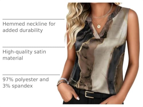 Zeagoo Flowy Tank Tops for Women V Neck Camisole Tops Sleeveless Clothes - image 4