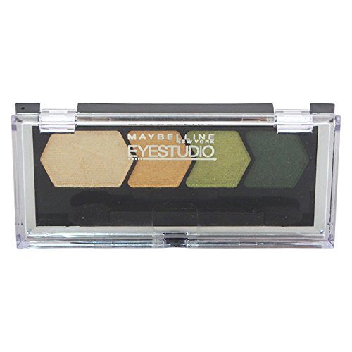 Maybelline Studio Color Plush Quad Eye Shadow for Women, # 135 Enticing Emerald, 0.09 Ounce