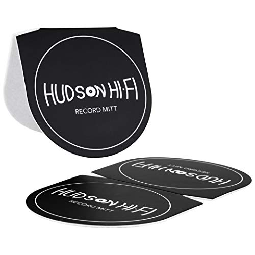 Hudson Hi-Fi Three Pack Record Mitt Anti Static Record Cleaner & Handler - Record Player Accessories with Soft Microfiber Material for Safe Easy LP Handling and Avoiding Dirty Fingers