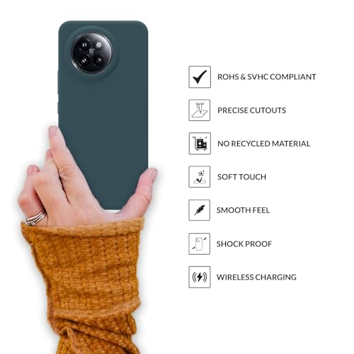 Image of SPRIG Compatible with Mi 14 Civi Premium SilkTone Back Cover Drop Tested Shock Proof Mobile Case for Men, Women, Boys and Girls with Camera Protection (Stone Blue)