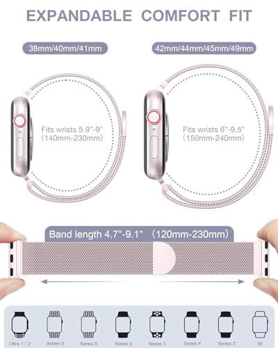 Image of Original Stainless Steel Milanese Loop Compatible with Apple Watch Band 38mm 40mm 41mm 42mm 44mm 45mm 46mm 49mm, Magnetic Clasp Band for iWatch Series 11 10 9 8 7 6 5 4, SE 3 2 1 Ultra3 2, Women & Men