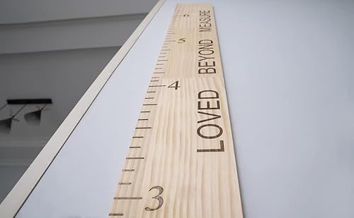 Growth Chart For Kids, Solid Wood Height Chart For Kids Toddler Baby Playrooms And Bedrooms Wall Decor For Up To 3 Children #TOP1