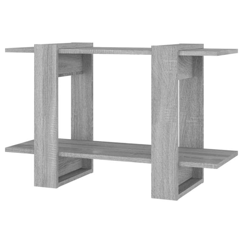 Eleganz Estantería separadora de habitaciones Sonoma gris 80 x 30 x 51 cm – Sistema de estantería de material de madera, ahorra espacio y es estable para salón, oficina o dormitorio – Almacenamiento