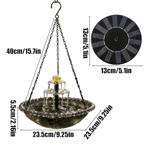Fuente solar para aves para decorar piscinas estanques y patios 6