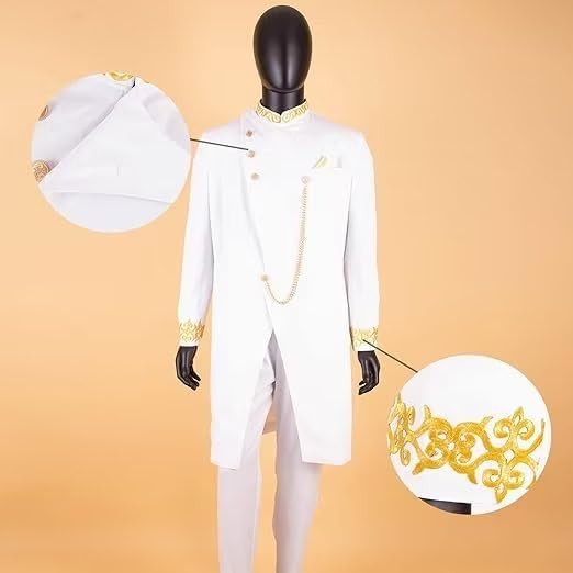 Men African Suit 2 Piece Set Formal Ankara Blazer Slim Fit Jacket and Pants Dashiki Outfits Suit for Wedding2