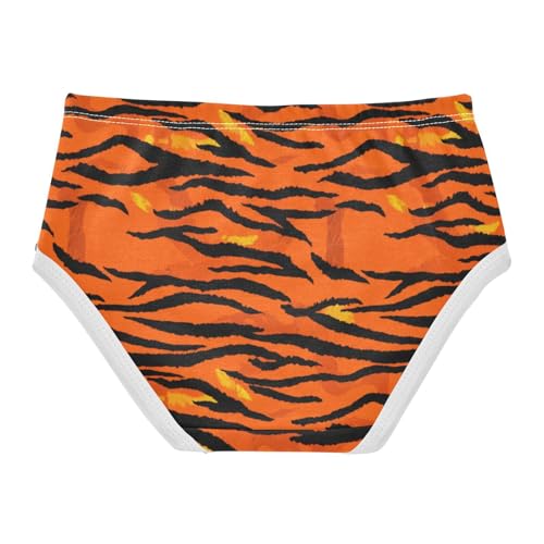 Toddler Underwear Custom 2t Cotton Panties Little Girl Animals Kids Undies Briefs Tiger Print Orange Black2