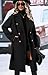 SAUKOLE Women's Wool Blend Coat Fashion Midi Long Winter Chunky Warm Pea Coat Jackets Outerwear With Belt