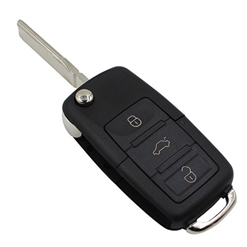3 Buttons Flip Fob Remote Folding Key Shell for VW VOLKSWAGEN Tiguan Golf Sagitar Polo MK6 Uncut Blade Fob Case Cover
