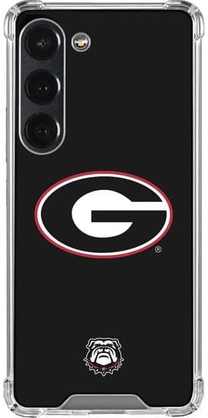 Skinit Clear Phone Case Compatible with Galaxy S23 - Officially Licensed University of Georgia Collegiate Text Design