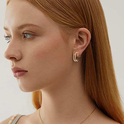 Orazio 9 Pairs Clip On Earrings For Women Gold Silver Tone Cute Chunky Clip On Hoop Earrings Set Pearl Knot Square Clip On Stud Earrings Fake Earrings Non Pierced Jewelry #TOP1