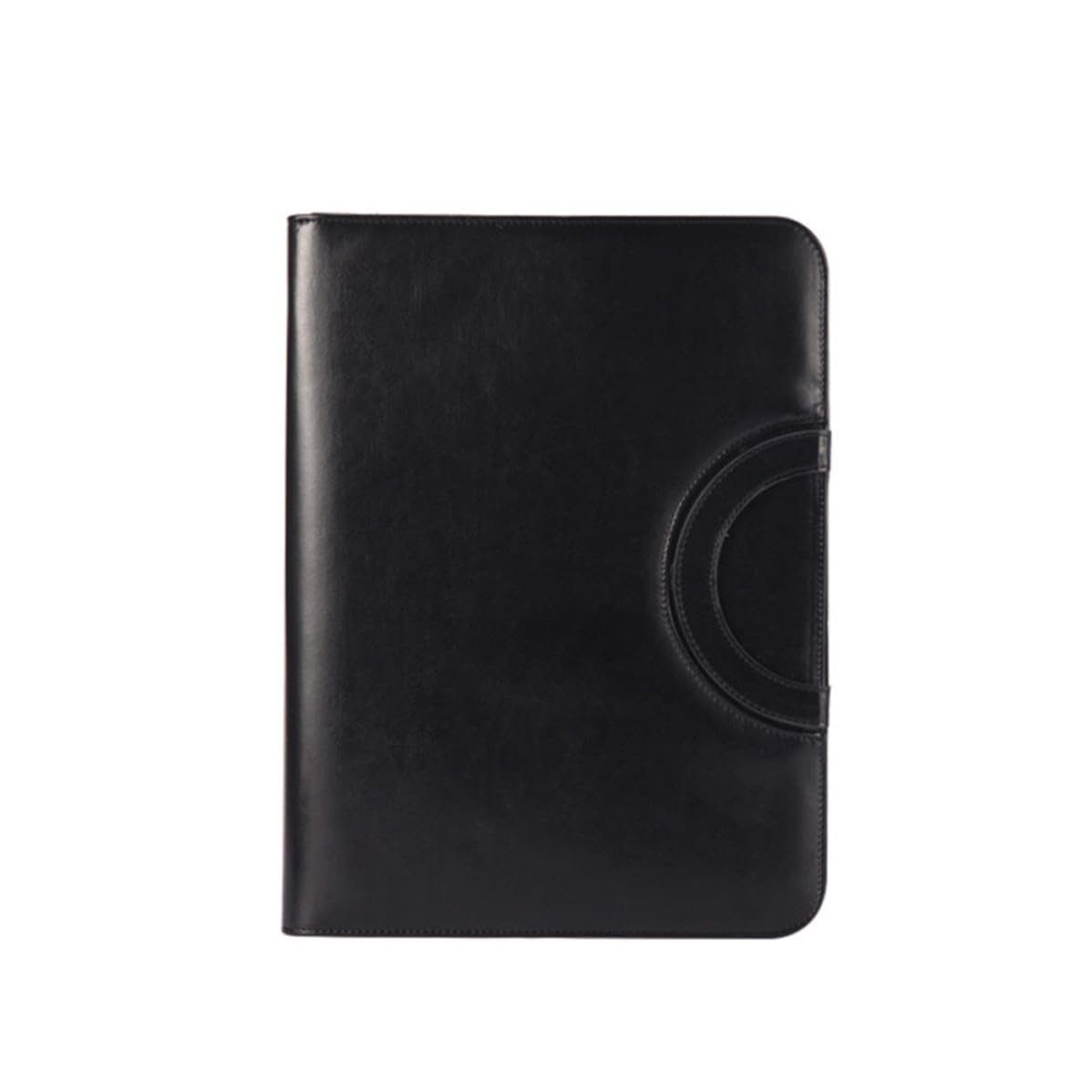 Portefeuille A4 Portable en Cuir PU avec Calculatrice, Fermeture Éclair