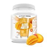 NutraBio Clear Protein Powder, Mango Mist - 20 Servings, 20g Clear Whey Protein Isolate, 0 Sugar, 0g Lactose, Refreshing Fruit Flavors, GLP1 Support - Bone Health - Muscle Post Workout Recovery