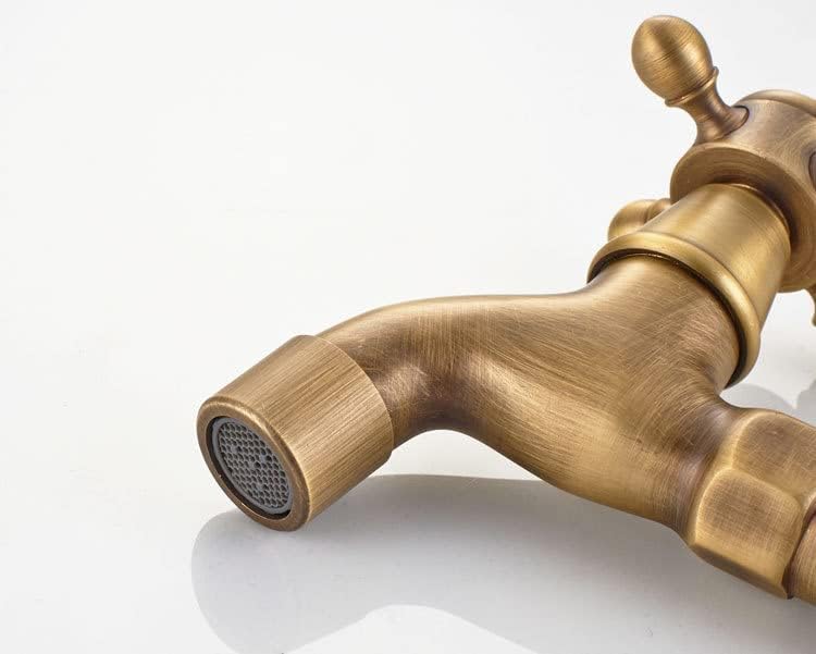 万能ホーム胴長水栓 クロスハンドル 仙徳メッキ｜レトロ・アンティーク風のブロンズ色屋外蛇口 BHD13-MS｜水生活製作所 公式通販 SAEYZ 口水栓 屋外用水栓 北欧風 蛇口 アンティーク レトロ スタイル 水道 浴室ベランダガーデン 水道 十字 取手 レトロ