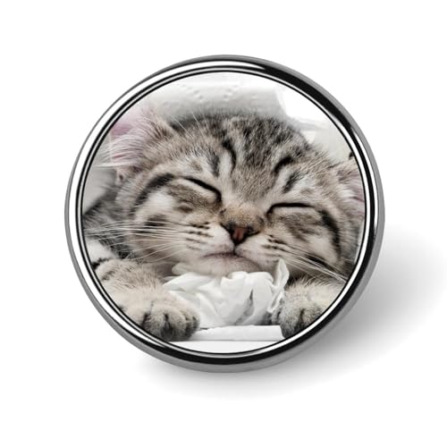 バッジ 円形 徽章 猫柄 かわいい 缶バッジ 胸章 ピンバッチ ボタンブローチ 25mm おしゃれ ネクタイピン コレクション バッグ飾 帽子 胸飾り かばん掛け 工芸品 取付簡単 男女兼用 プレゼント