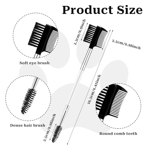 KALIONE 2 Pcs Dog Tear Comb, Double-Head Dog Eye Brush, Pet Grooming Comb, White - Image 2