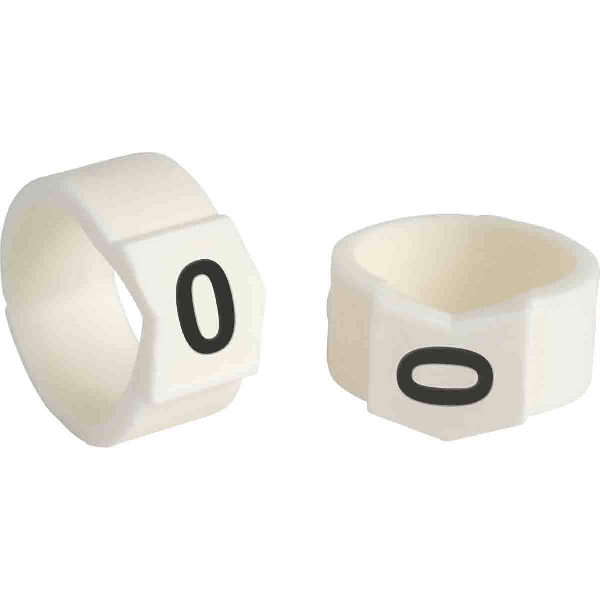 Brady SCN61-0 Black on White, Wire Marker Clip Sleeves (50 Clips)