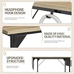 Furmax Computer Desk 40 Inch Small Office Desk with Storage Bag & Headphone Hook, Workstation for Home Office, Modern Writing Study Table (Oak) - Image 4