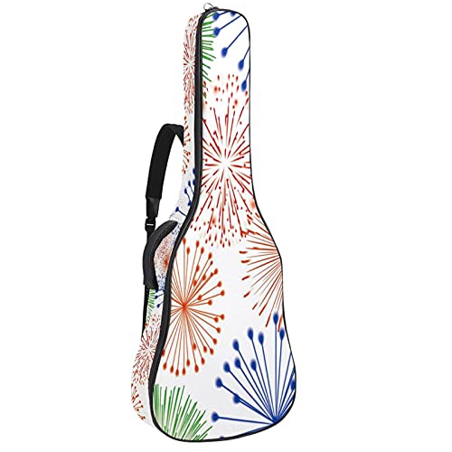 Sac guitare basse multicolore au motif ananas et corail pour transporter votre instrument en voyage