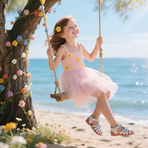 Image of Kiderence Toddler Girls Sandals Little Girls Kids Summer Shoes Toddler Sandals