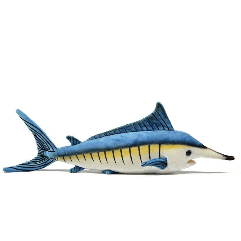 Cadeau de collectionneur vie marine peluche espadon marlin bleu réaliste
