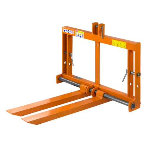 DEMA Palettengabel für Traktor & Kleintraktor – 300 kg Tragkraft, Kat 1, Heck-/Frontanbau, Dreipunktaufnahme