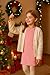 PATPAT Girl's Sleeveless Ribbed Cami Midi Bodycon Dress for Playdates, Pink, 5-6 Years