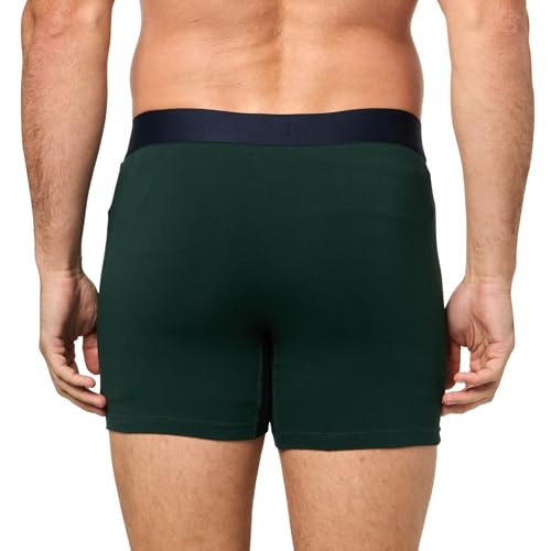 Lacoste Men's Cotton Stretch Big Croc Print Boxer Briefs, 3-Pack, Blue/Dark Green/Navy Blue, X-Large3