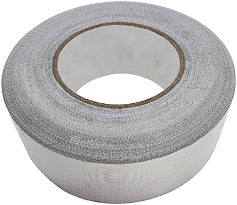 50m x 50mm Glass Fiber Aluminum Foil Tape Self Adhesive Tape, Heat Insulation High Temperature Resistant Waterproof Leak Tape
