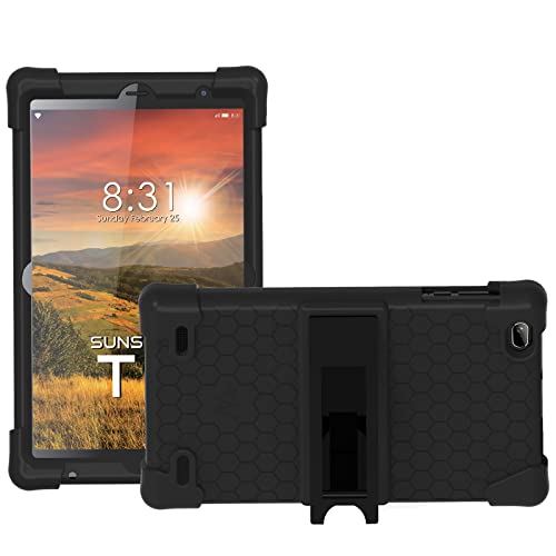 Transwon Kids Case for Sunshine T1 Elite Tablet 8 Inch/ Sunshine T1 Elite Tablet Case, Cloud Mobile Sunshine T1 Elite Tablet Case, Sunshine T1 Tablet Case, Cloud Mobile Tablet Case - Black